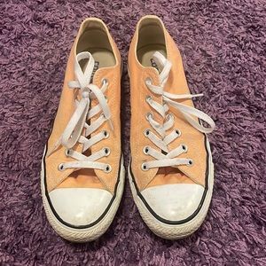 Light orange low top converse